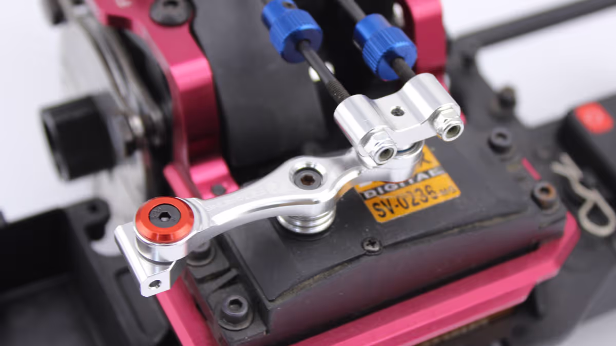 losi 5t alloy throttle servo arm with bearings (6)